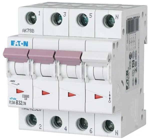 Eaton Automatsäkring 32A 3P+N C 4M 6KA