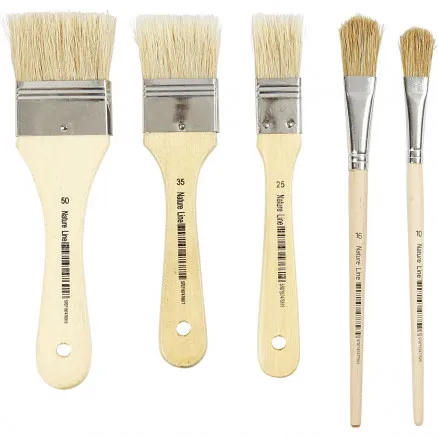 Lackpensel, längd: 18,5–21,5 cm, bredd: 13–50 mm, platt, 10 st./1 förp.