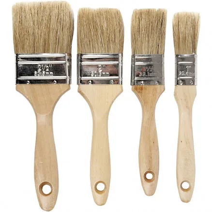 Scenpensel, längd: 19,5–21 cm, bredd: 25–63 mm, platt, 4 st./4 förp.