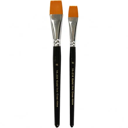 Gold Line Penslar, nr 16+20, B: 17+24 mm, platta, 2 st.