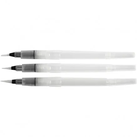 Vattenpenslar, storlek S + M + L, 10 ml, 3 st.