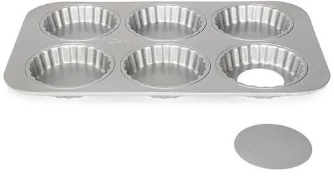 Patisse Silvertop pajform för 6 st. 38,5 x 24,5 x 2,5 cm - Silver